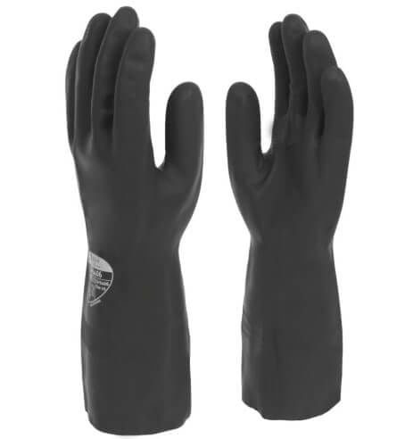 Shield® Heavyweight Rubber Gloves - Small - Black