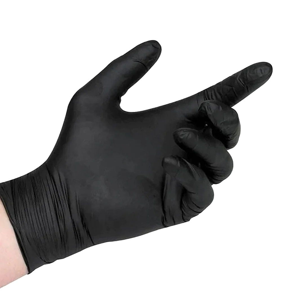 Nitrile Disposable Powder Free Examination Gloves - Black - XL