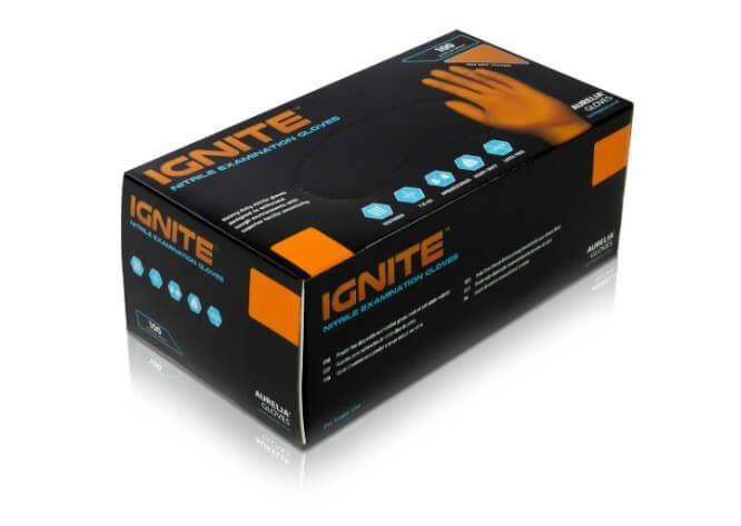Nitrile Examination Gloves, Powder Free, Orange - XXL