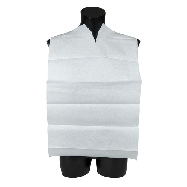 Disposable Adult 2 Ply Bib - White