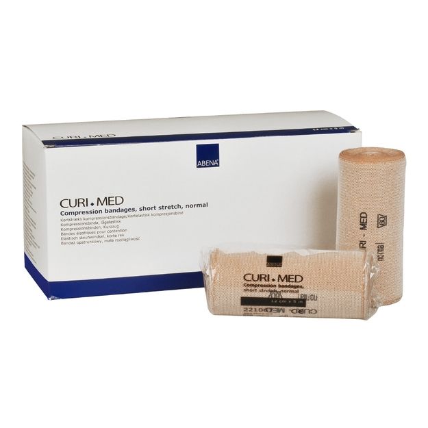 Short Stretch Compression Bandages - 12cm - Tan