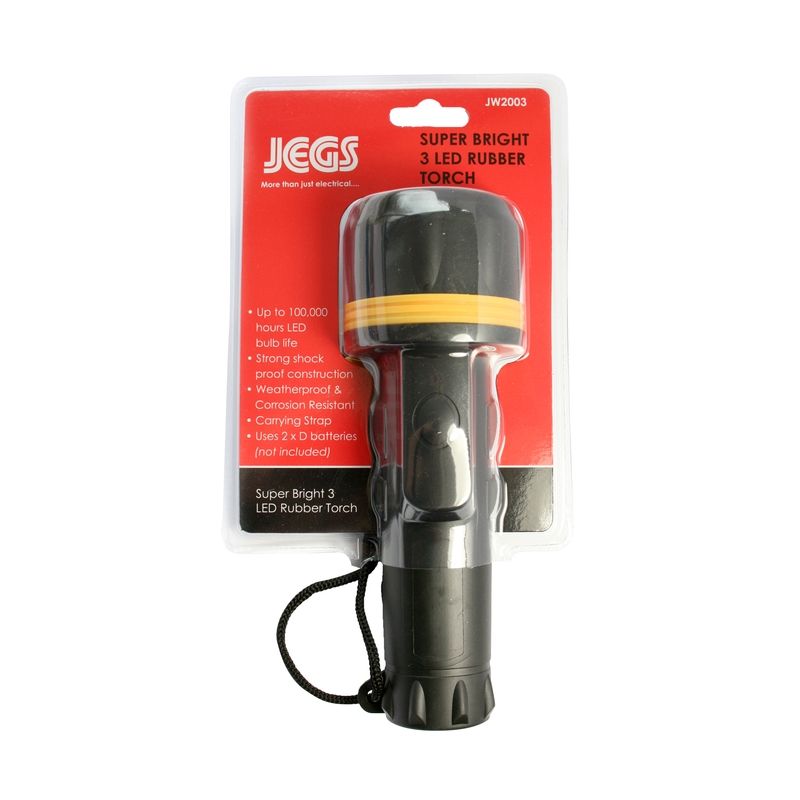 Super Bright 3 LED Rubber Torch