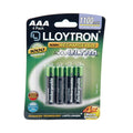 Lloytron Rechargeable Alkaline Batteries - 4 Pack - AAA