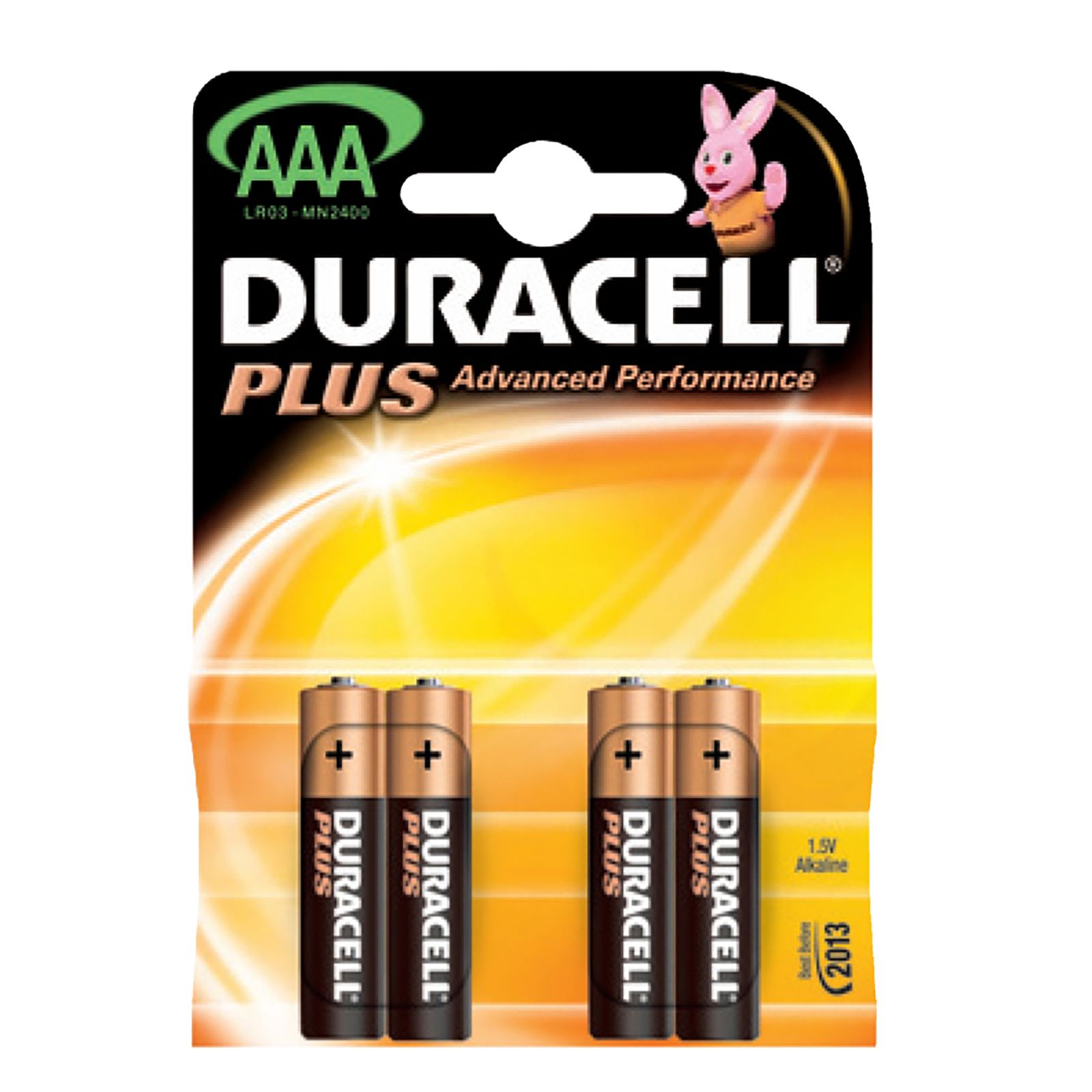 Duracell Plus Alkaline Batteries - 4 Pack - AAA