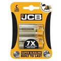 JCB Super Alkaline Batteries - 2 Pack - C