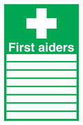 First Aiders Sign - Rigid