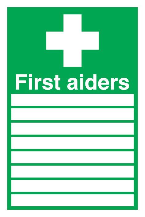 First Aiders Sign - Rigid