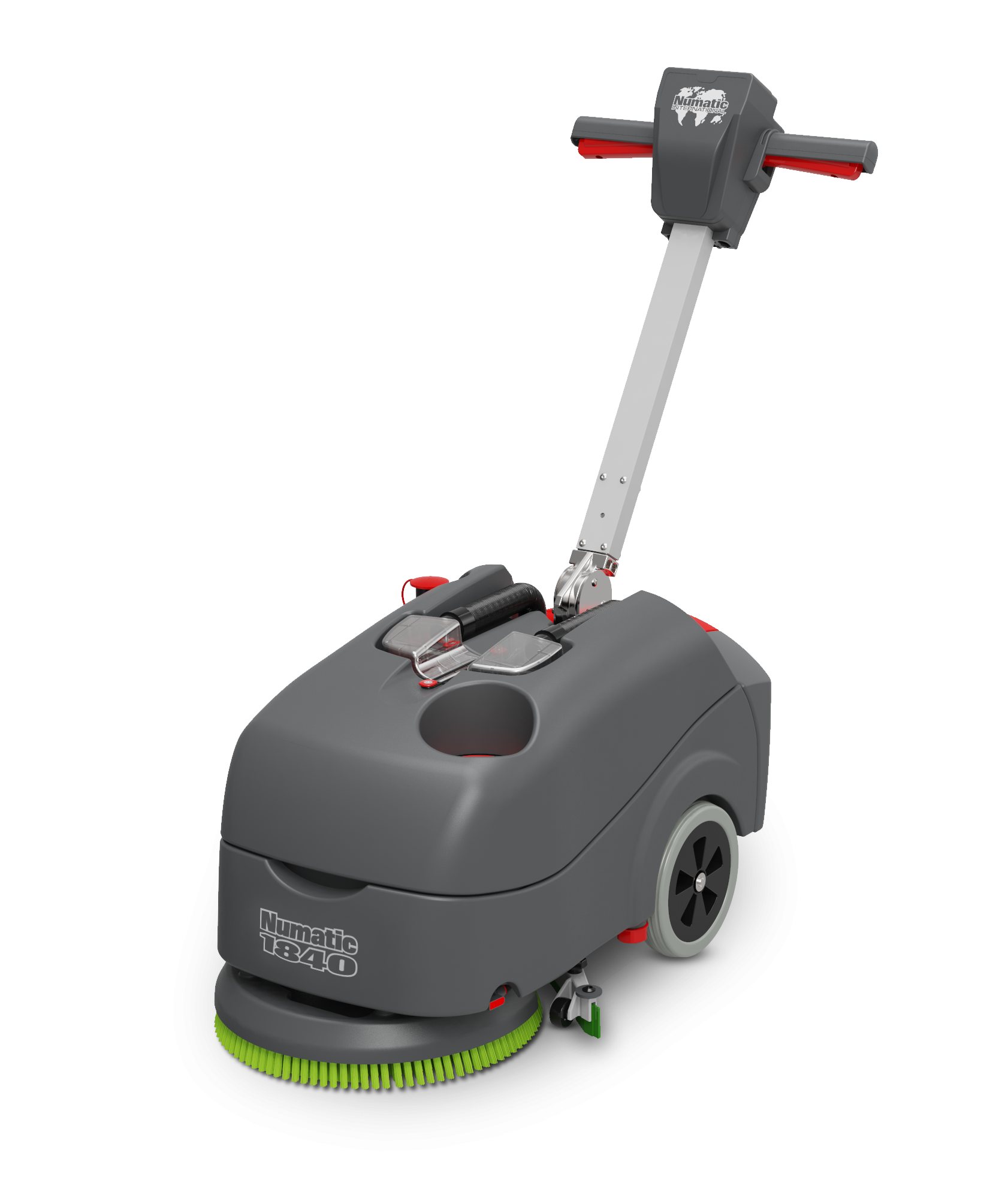 Numatic TTB1840NX-R Cordless Compact Scrubber Dryer with two batteries