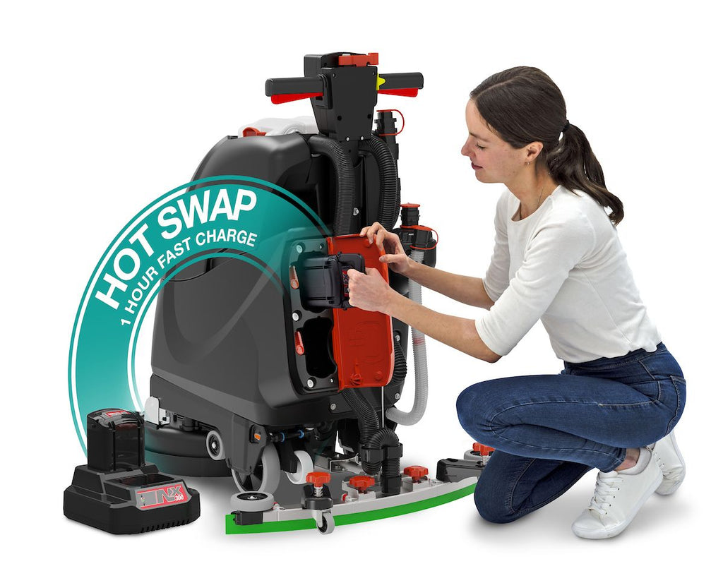 Numatic Twintec TTB3045NX-R Scrubber Dryer LESS BATTERY