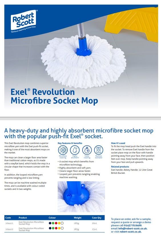 Exel® Revolution Mop Head - 250grm - Red