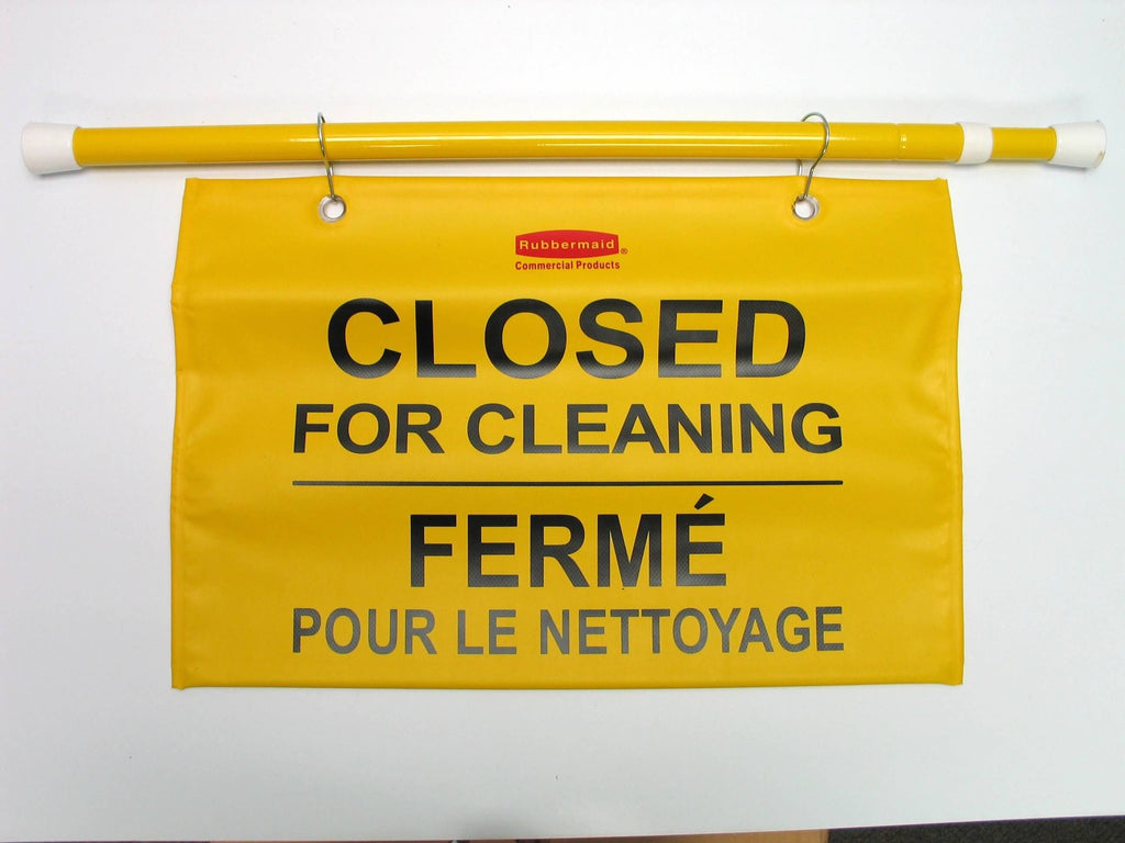 Multilingual Closed For Cleaning Sign