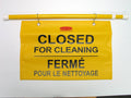 Multilingual Closed For Cleaning Sign