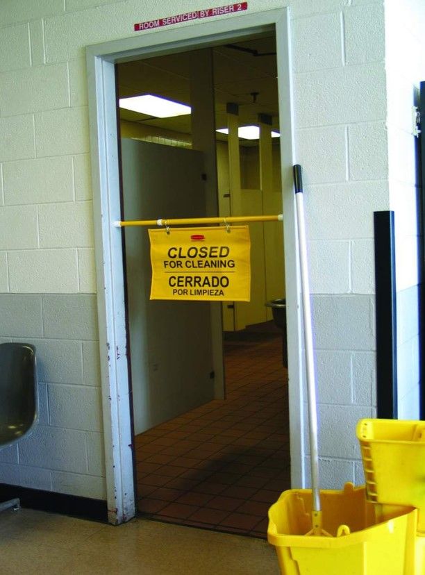 Multilingual Closed For Cleaning Sign