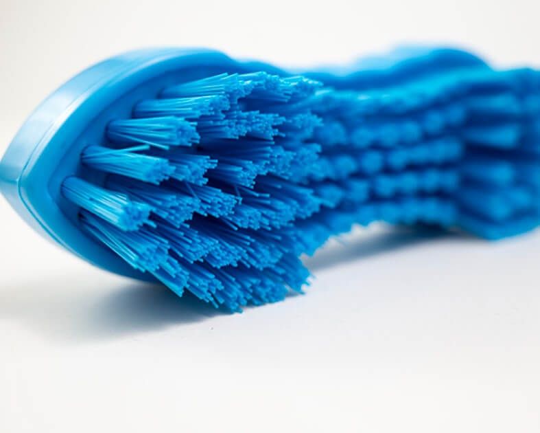 Hygiene Dual Stiff Double Winged Scrubbing Brush - 210mm - Blue