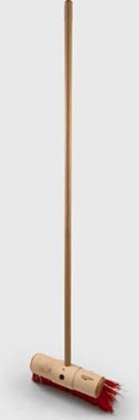 Complete Red PVC Industrial Stiff Broom - 13"