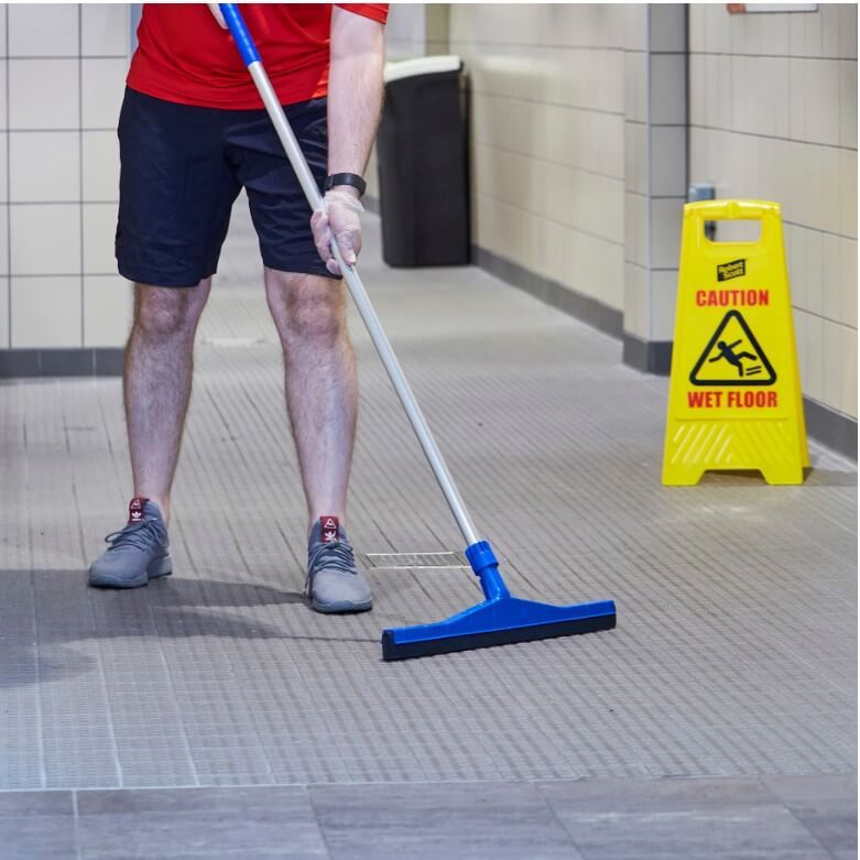 Heavy Duty Plastic Floor Squeegee - 45cm - Grey