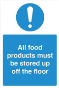 All Food Products Must Be Stored Up Off Floor Vinyl Sticker