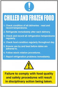Chilled and Frozen Food Guidelines Vinyl Sticker