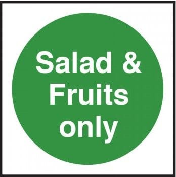 Salad and Fruits Only Vinyl Sticker