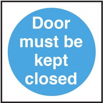 Door Must Be Kept Closed Vinyl Sticker