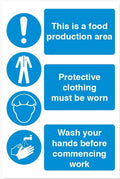 Food Preperation Area Safety Notice Vinyl Sticker