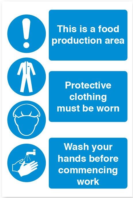 Food Preperation Area Safety Notice Vinyl Sticker