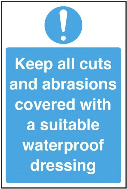 Keep Cuts and Abrasions Coverd Vinyl Sticker