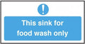 Food Wash Sink Only Vinyl Sticker
