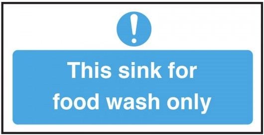 Food Wash Sink Only Vinyl Sticker