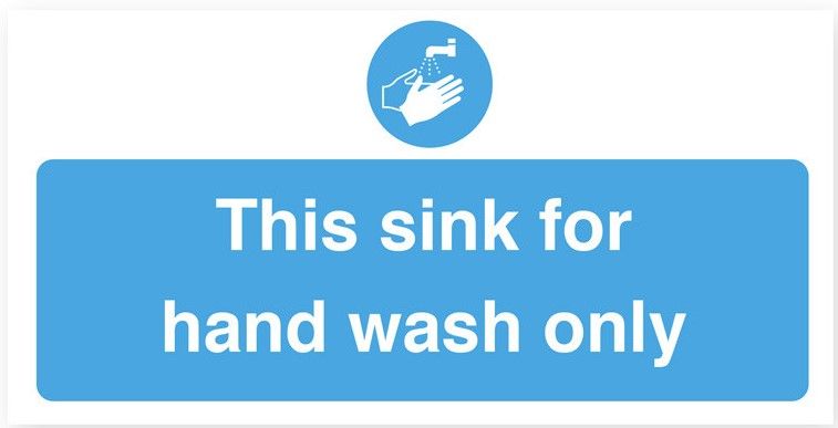 Hand Wash Sink Only Vinyl Sticker