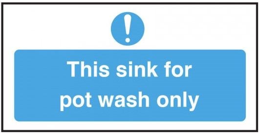 Pot Wash Sink Only Vinyl Sticker