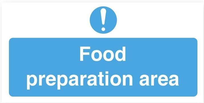 Food Preperation Area Vinyl Sticker