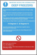 Deep Freezer Safety Guide Vinyl Sticker