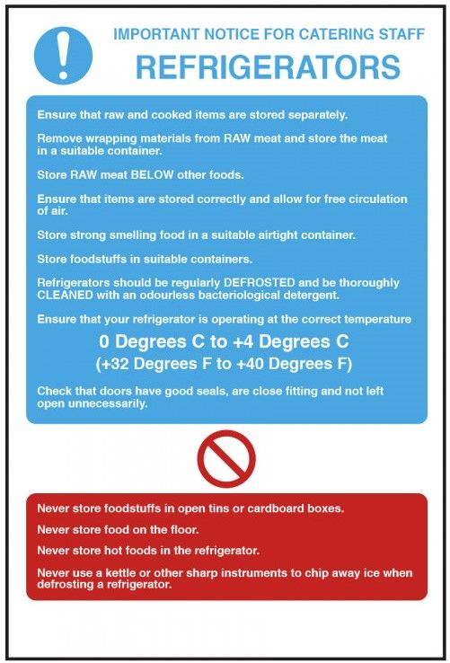 Refrigerator Safety Guide Vinyl Sticker