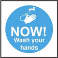 Now Wash Your Hands Round Vinyl Sticker