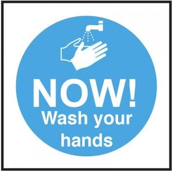 Now Wash Your Hands Round Vinyl Sticker