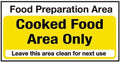 Cooked Food Area Only Vinyl Sticker