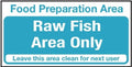 Raw Fish Area Only Vinyl Sticker