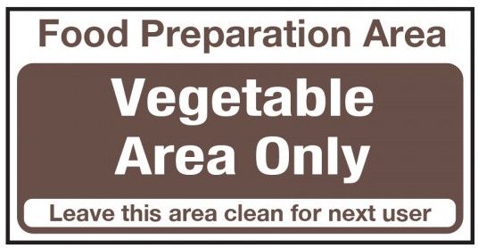 Vegetable Area Only Vinyl Sticker