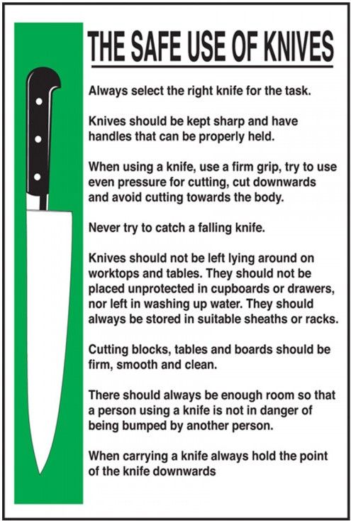 The Safe Use of Knives Vinyl Sticker