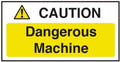 Dangerous Machine Caution Vinyl Sticker