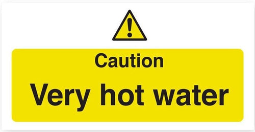 Caution Very Hot Water Vinyl Sticker
