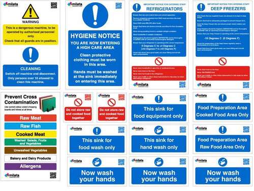 Catering Health and Safety Sign Pack - 15 Signs and Info Sheet