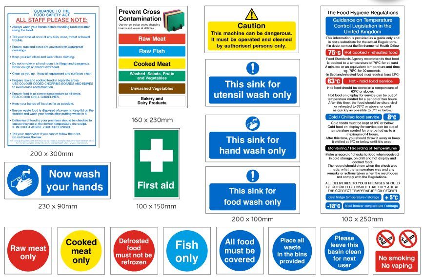 Senior Catering Sign Pack - 17 Signs