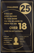 Challenge 25 Rigid Sign - Rounded Corners - Black / Gold﻿
