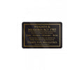 Weights & Measures Act Rigid Sign - Rounded Corners - 35ml - Black / Gold﻿