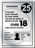 Challenge 25 Rigid Sign - Rounded Corners - Silver / Black