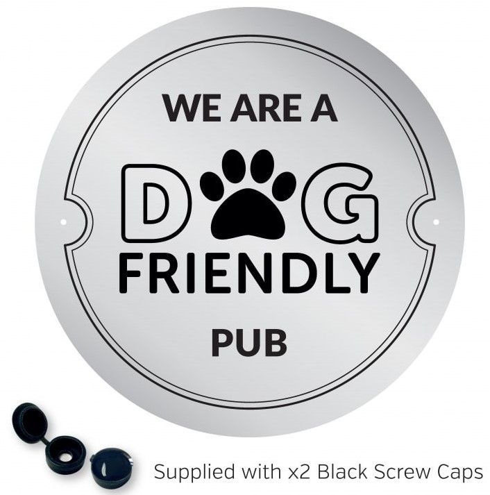 Dog Friendly Pub Rigid Sign - Silver