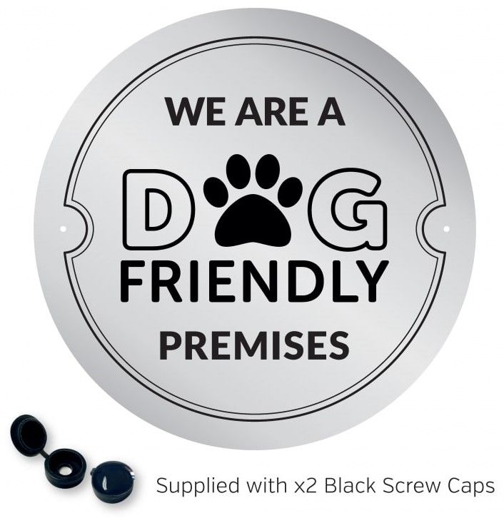 Dog Friendly Premises Rigid Sign - Silver