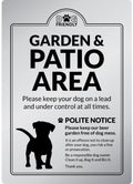 Dog Friendly Garden and Patio Area Rigid Sign - Silver
